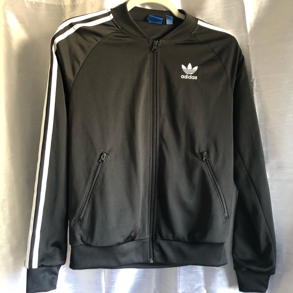Adidas Women Trefoil black Zip up track jacket